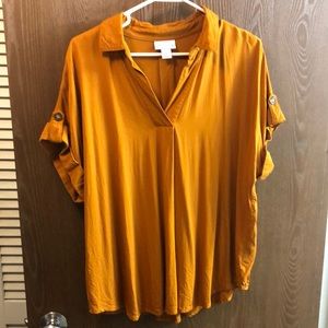 Liz Claiborne mustard shirt